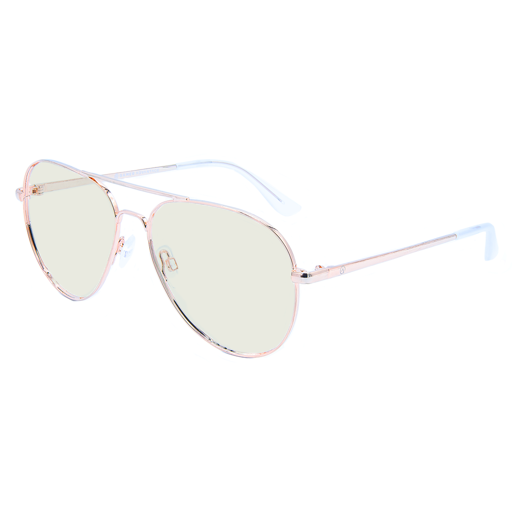 Diablo Dream Rose Gold Bluelight Blocking Gaming Glasses Angle
