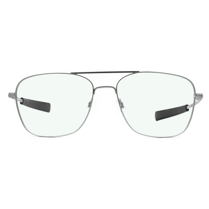 Slay Sleep Lens Silver Aviator Gamer Glasses Front 