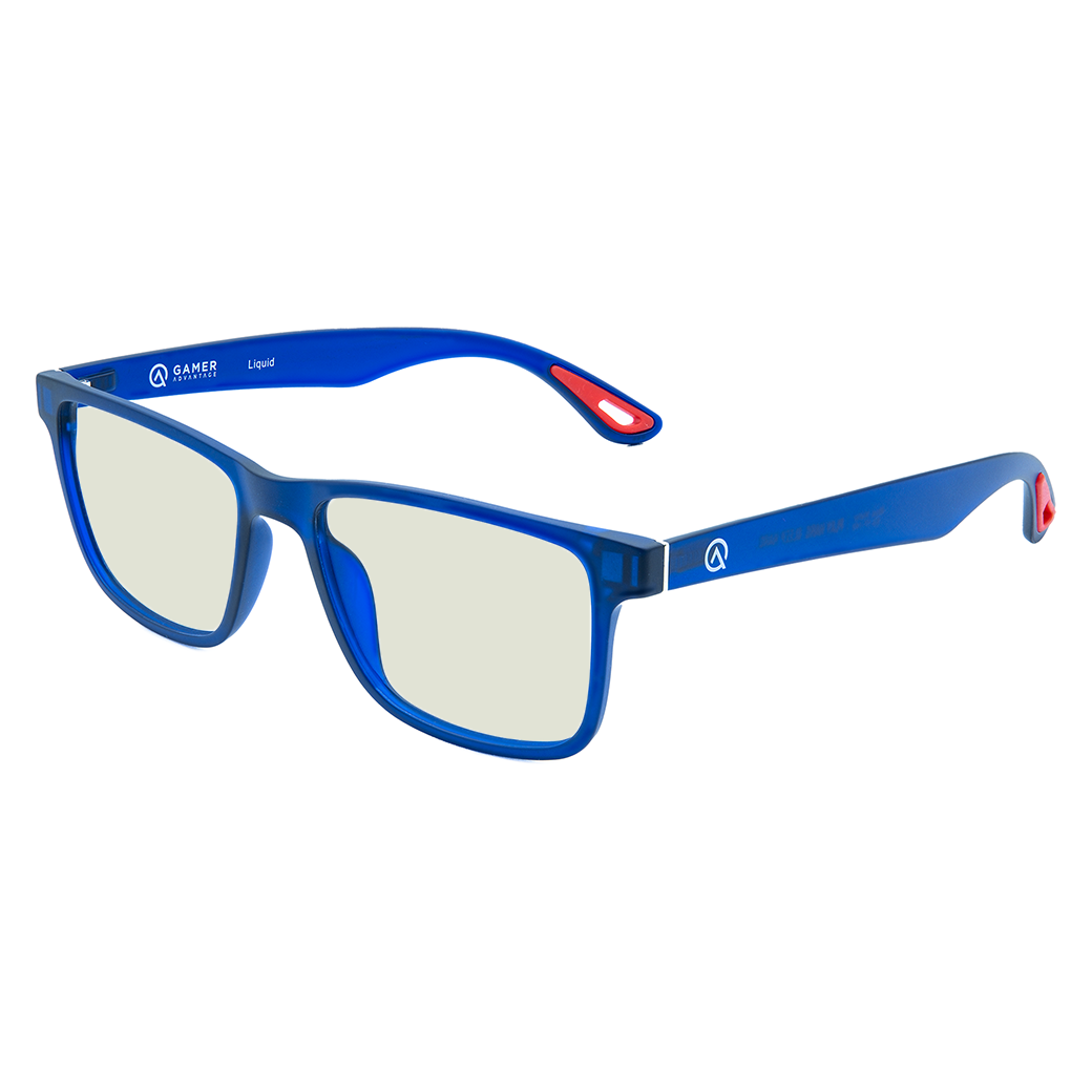 Blue Gaming Glasses Front Sleep Lens #color_blue-water