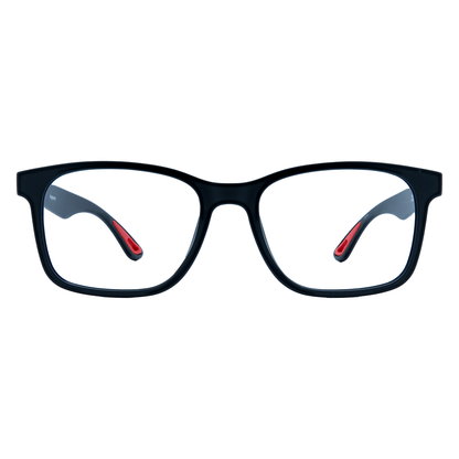 Black Gamer Glasses Front Focus Lens #color_obsidian