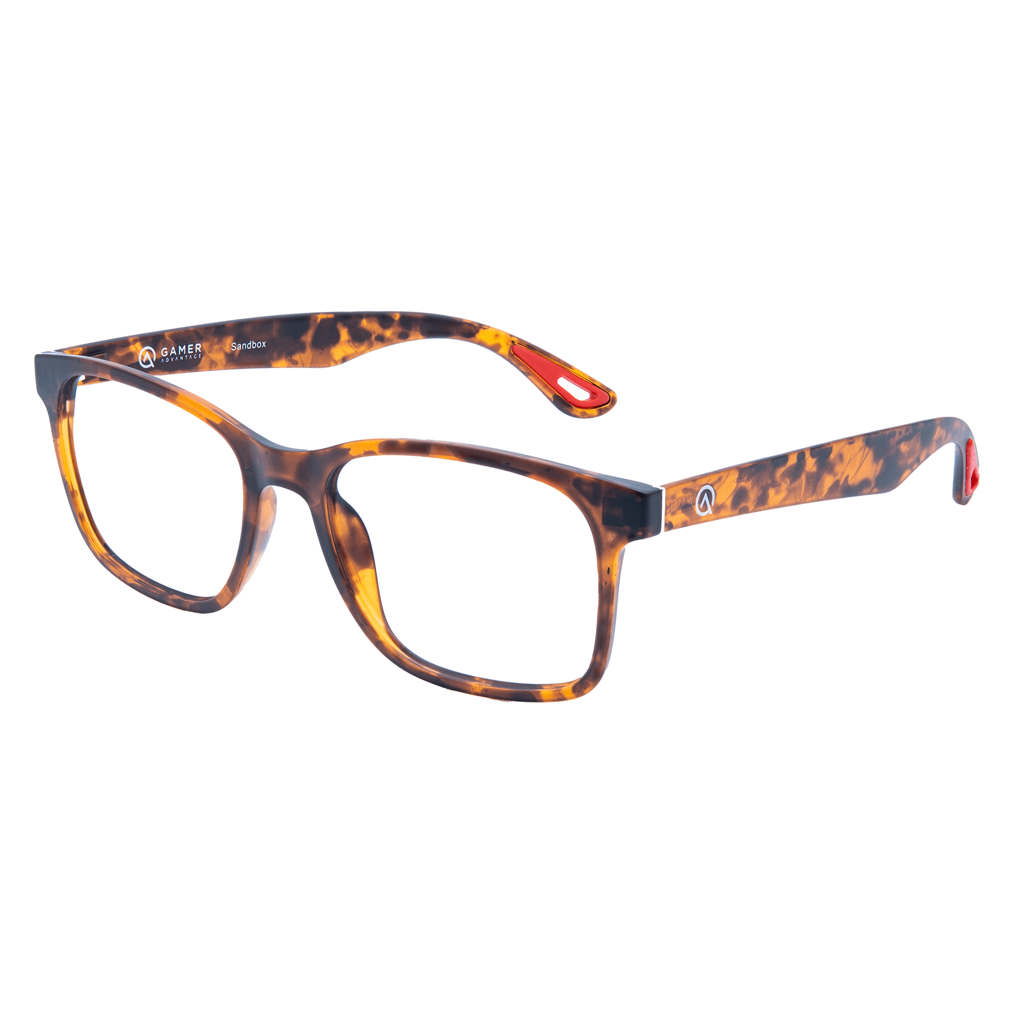 Tortoise Gamer Glasses Side Focus Lens #color_bonfire