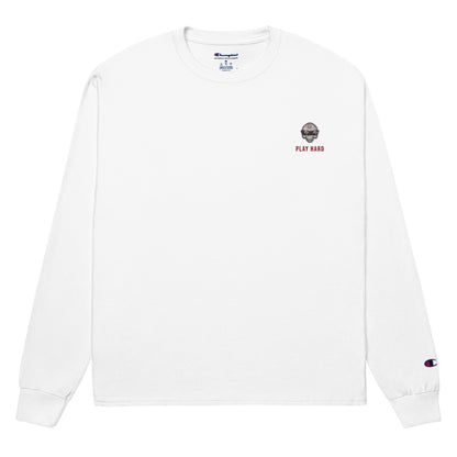 Skull Embroidered Champion Long Sleeve Shirt